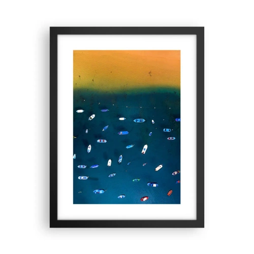 Affiche dans un cadre noir - Poster - Jeu de vacances - 30x40 cm