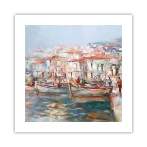Affiche - Poster - Vacances pastelles - 40x40 cm