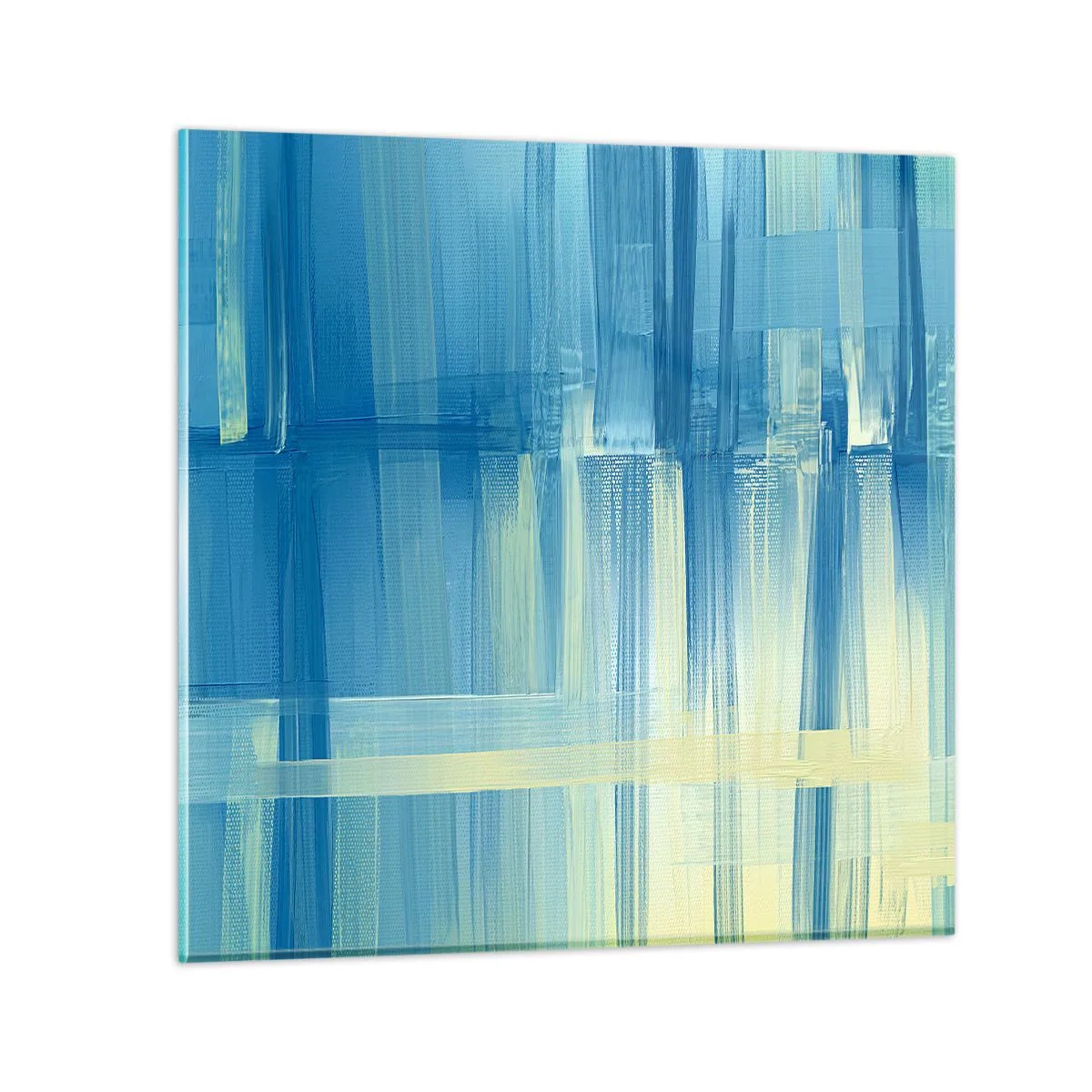 Impression sur verre - Image sur verre - Composition en turquoise - 60x60 cm