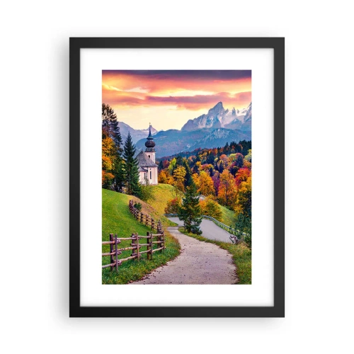 Affiche dans un cadre noir - Poster - Paysage comme peind - 30x40 cm