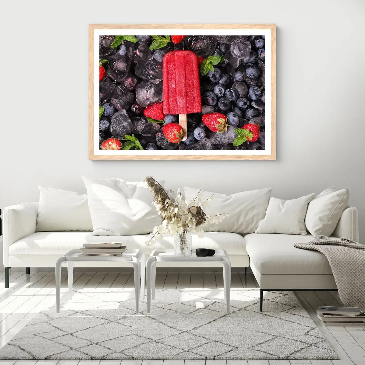 Affiche dans un chêne clair - Poster - Le goût d’un été chaud - 70x50 cm