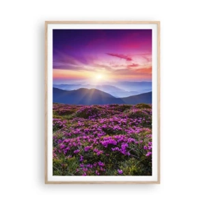 Affiche dans un chêne clair - Poster - Les herbes sentaient les grappes fraîches de la récolte - 70x100 cm