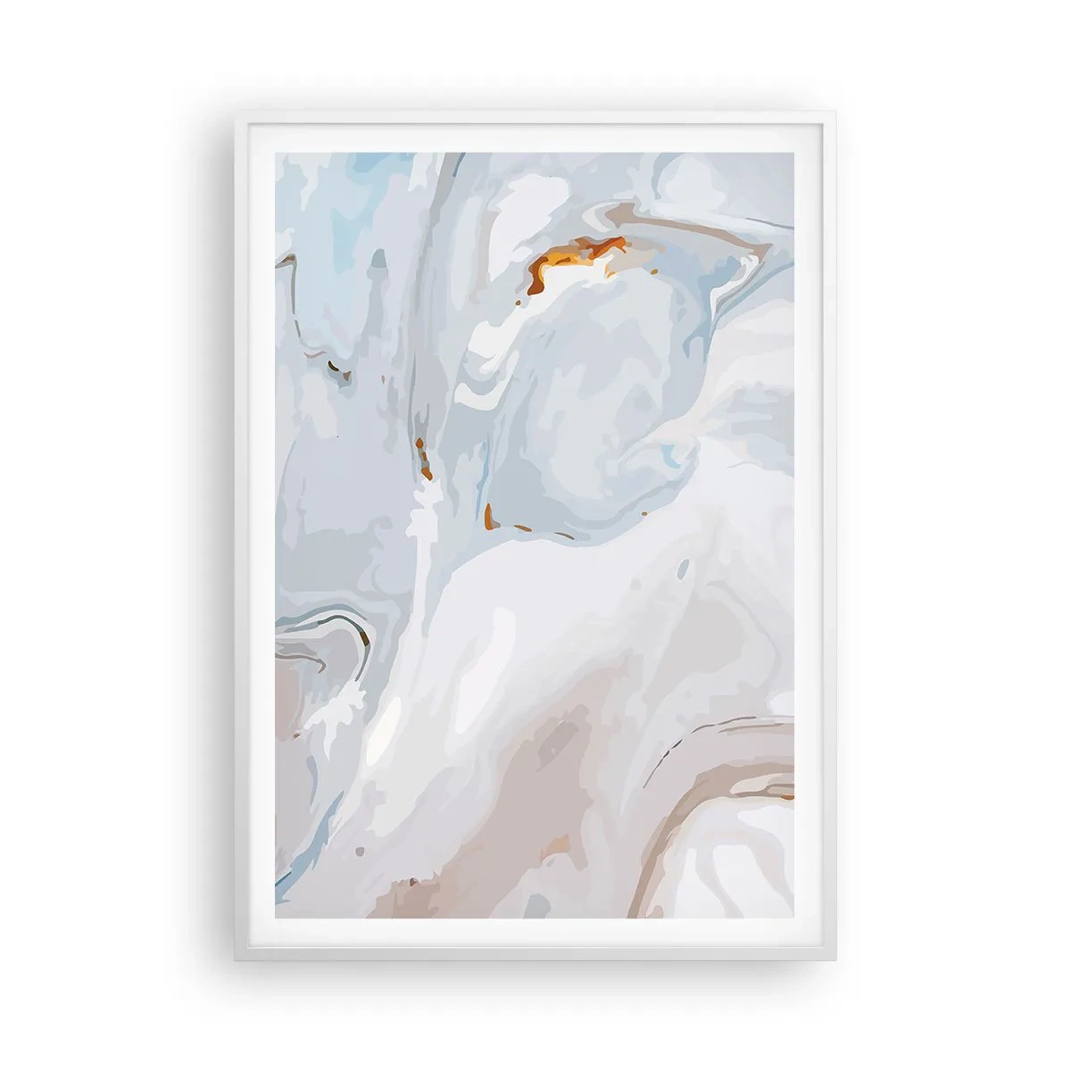 Affiche dans un cadre blanc - Poster - Blanc surélevé - 70x100 cm