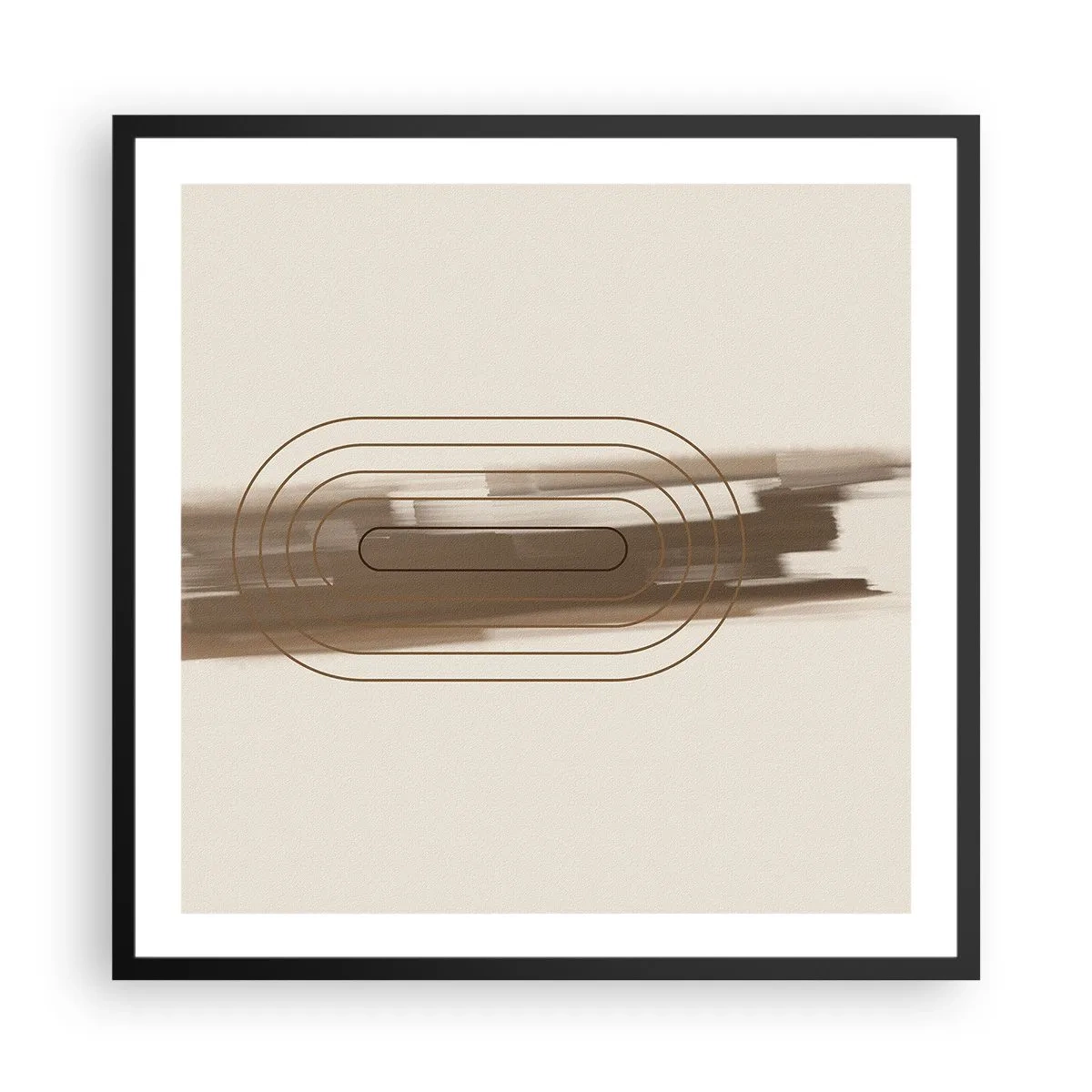 Affiche dans un cadre noir - Poster - Parfum de gris - 60x60 cm