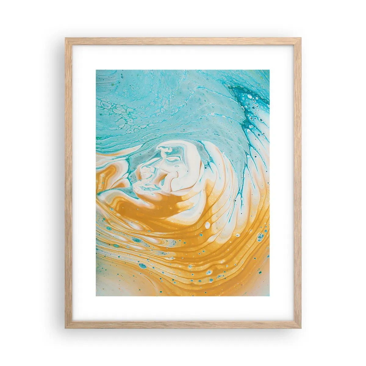 Affiche dans un chêne clair - Poster - Tourbillon pastel - 40x50 cm