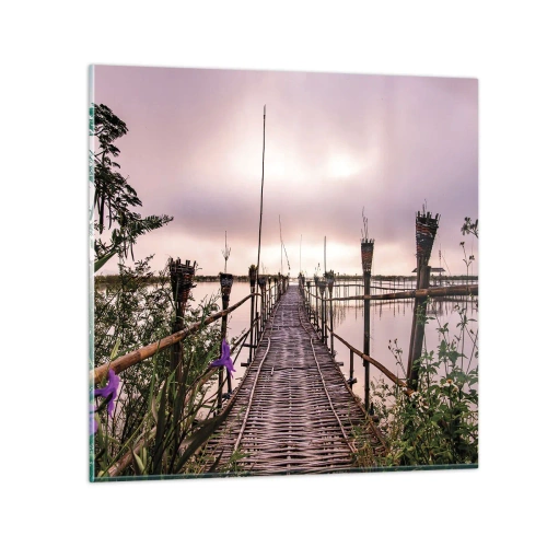 Impression sur verre - Image sur verre - Le silence et le calme d'Asie - 60x60 cm