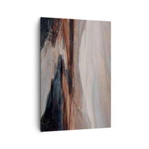 Impression sur toile - Image sur toile - Un paysage pittoresque avec une rivière et des montagnes - 70x100cm - Une vallée tranquille - Décoration murale moderne pour le salon et la chambre ARTTOR