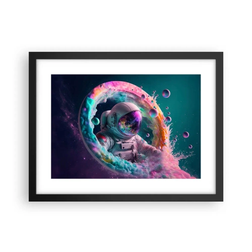 Affiche dans un cadre noir - Poster - porte des étoiles - 40x30 cm