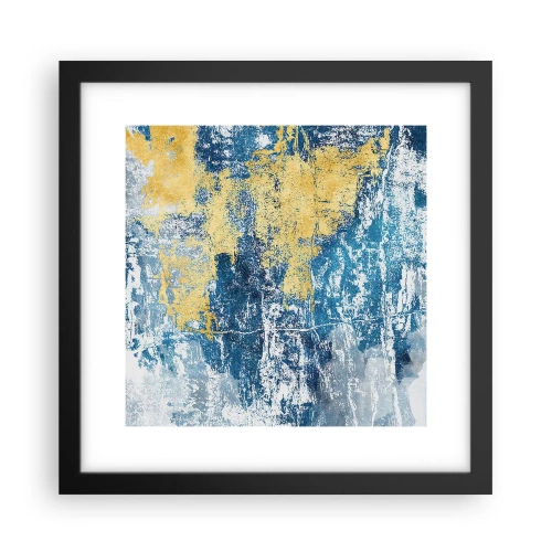 Affiche dans un cadre noir - Poster - Abstraction du temps - 30x30 cm