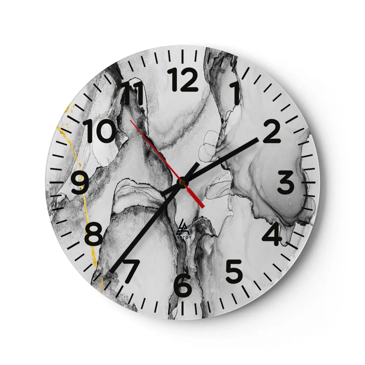Horloge murale - Pendule murale - Composition à motif or - 40x40 cm