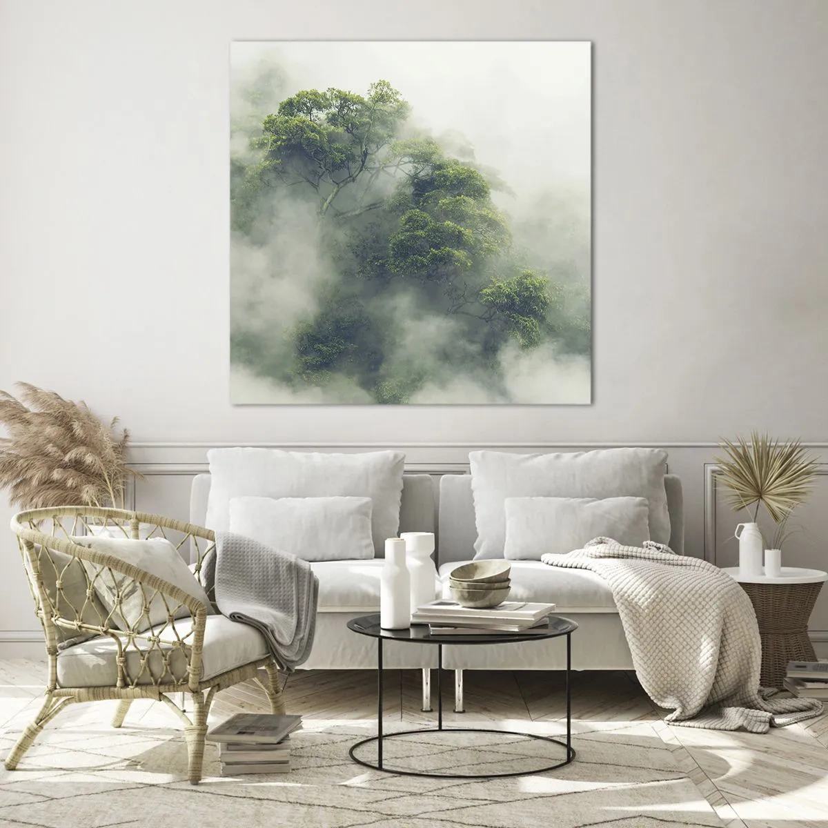 Impression sur verre - Image sur verre - Enveloppé de brouillard - 70x70 cm