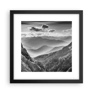 Affiche dans un cadre noir - Poster - Jusqu'à l'horizon - 30x30 cm