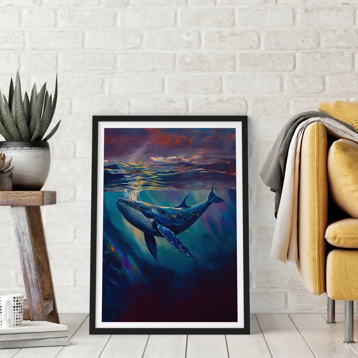 Affiche dans un cadre noir - Poster - Bienvenue dans mon monde - 30x40 cm
