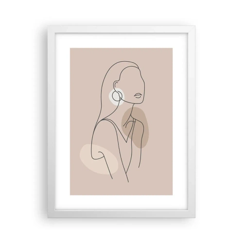 Affiche dans un cadre blanc - Poster - Icone féminin - 30x40 cm