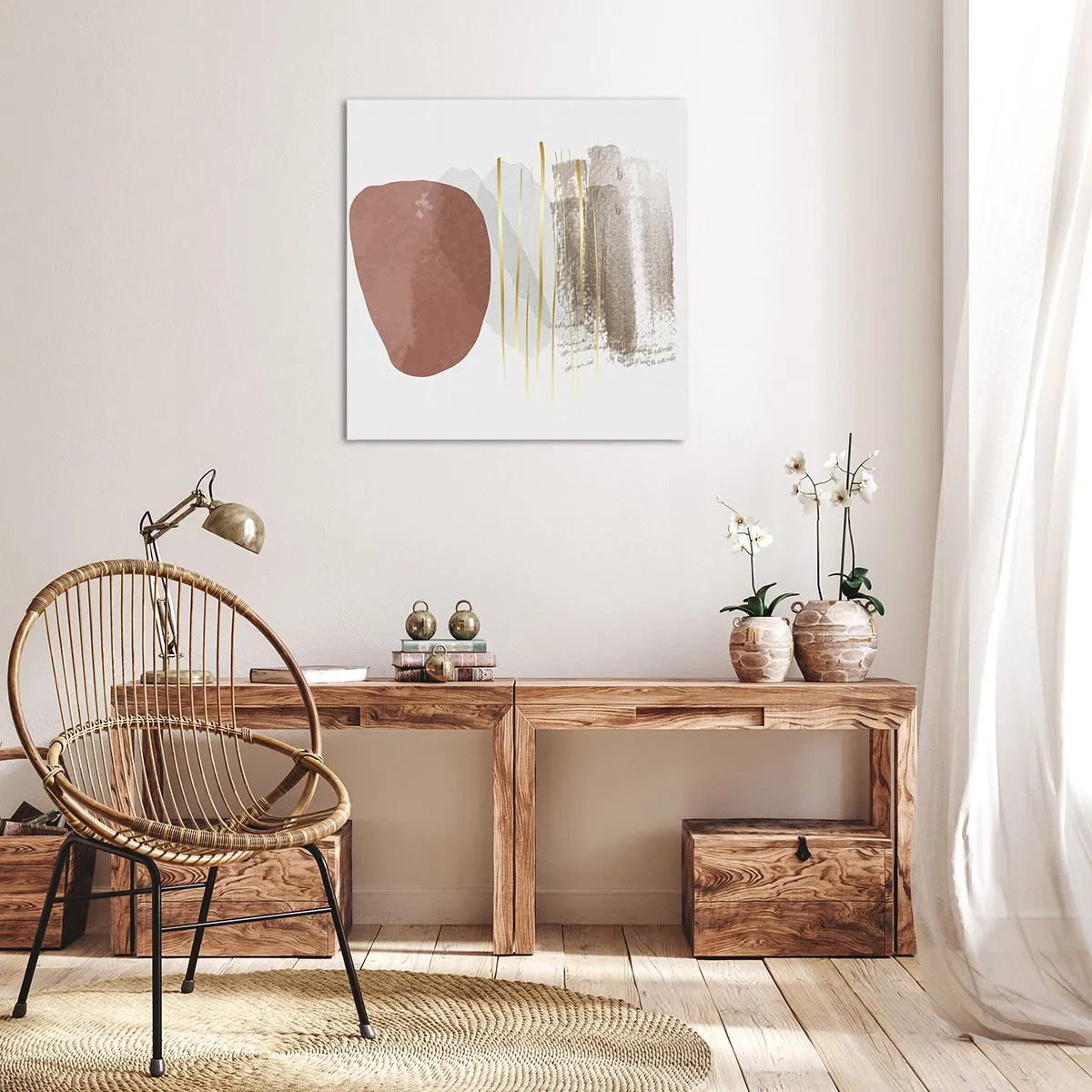 Impression sur toile - Image sur toile - Colonnade abstraite - 30x30 cm