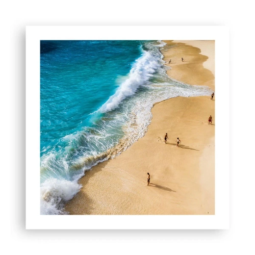 Affiche - Poster - Et ensuite le soleil, la plage… - 50x50 cm