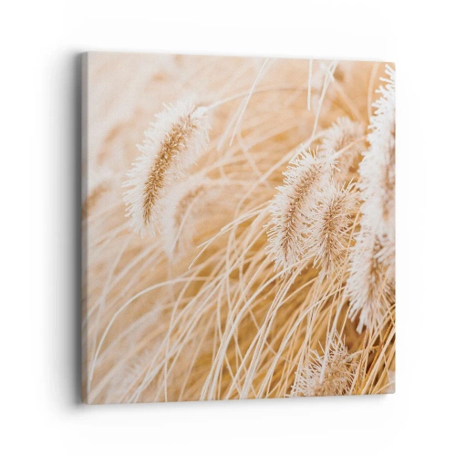 Impression sur toile - Image sur toile - Le bruissement doré de l'herbe - 40x40 cm