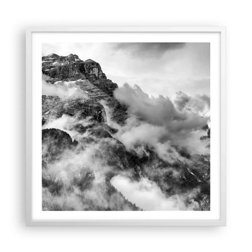 Affiche dans un cadre blanc - Poster - Belle et cruelle - 60x60 cm