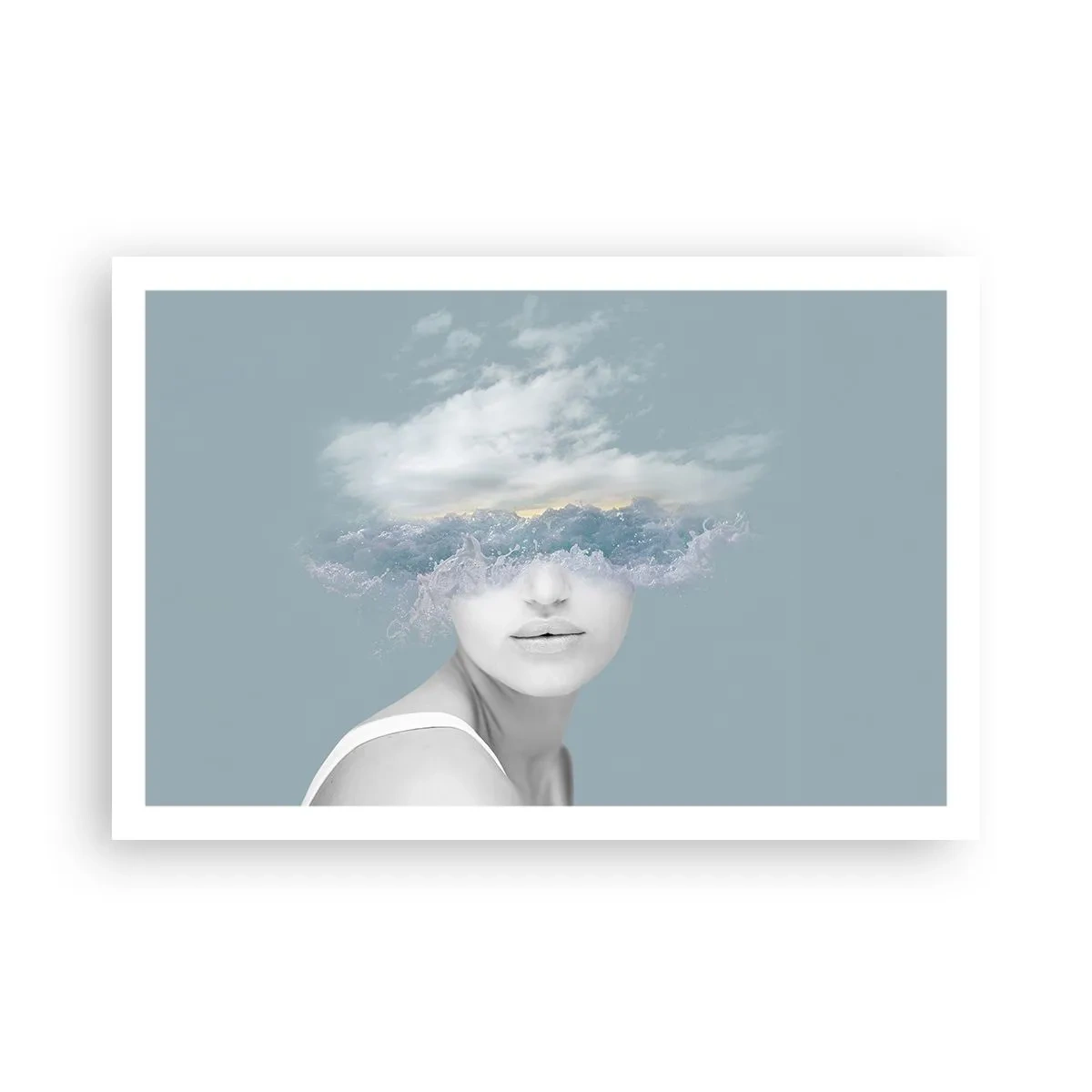 Affiche - Poster - La tête dans les nuages - 91x61 cm