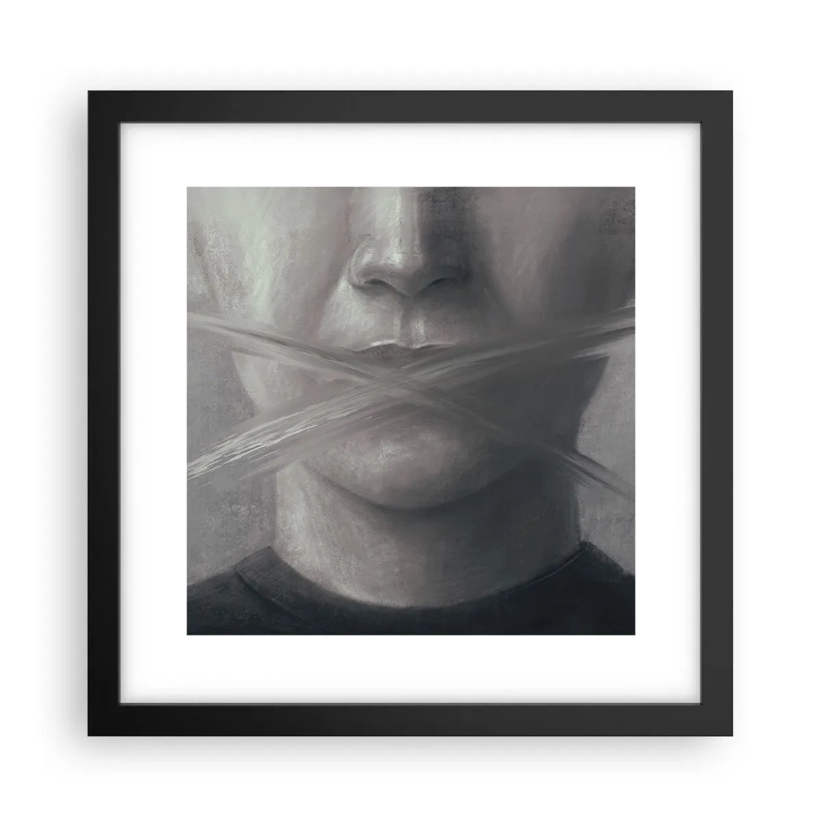 Affiche dans un cadre noir - Poster - Sans mot - 30x30 cm