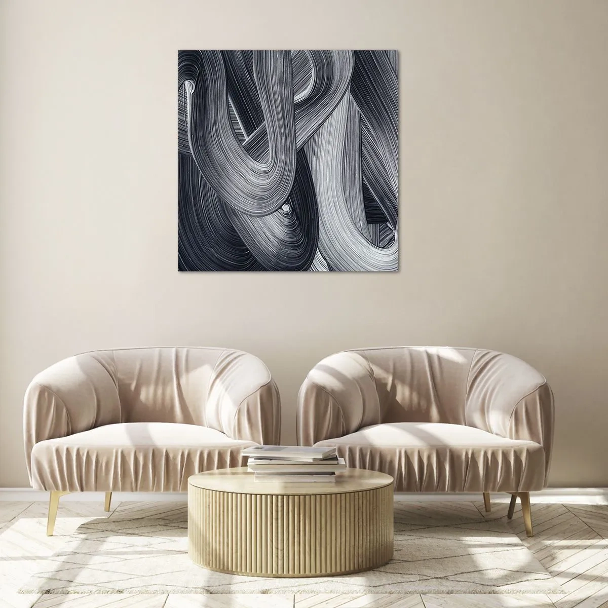 Impression sur verre - Image sur verre - La fluidité de la réalité - 60x60 cm