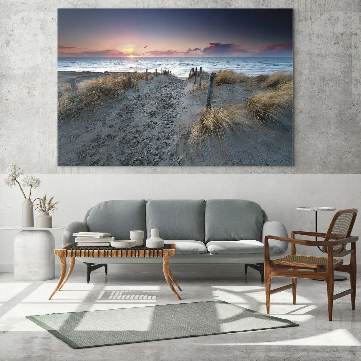 Impression sur verre - Image sur verre - Tu as versé l'éclat de l'arc-en-ciel sur les flots - 70x50 cm