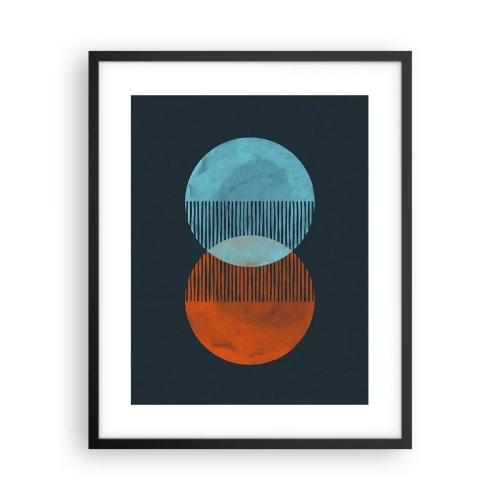 Affiche dans un cadre noir - Poster - Fantaisie astronomique - 40x50 cm