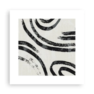 Affiche - Poster - À moitié arrêté - 30x30 cm