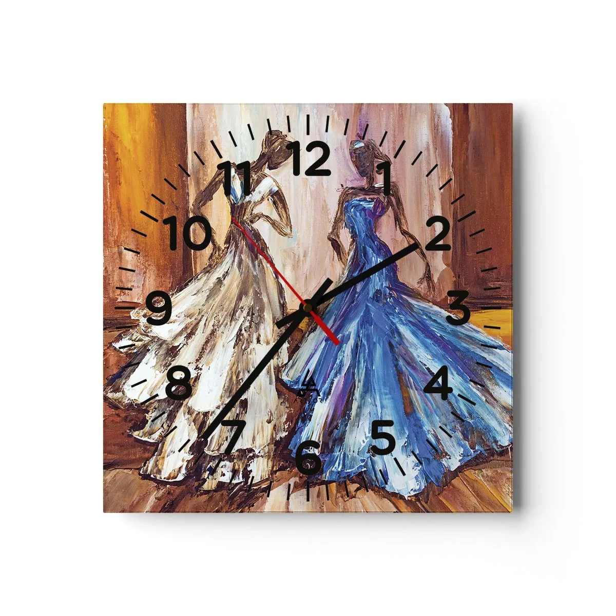 Horloge murale - Pendule murale - Un duo reconnaissant - 40x40 cm
