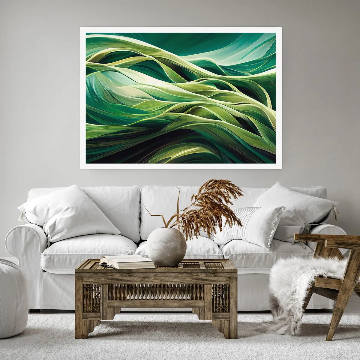 Affiche - Poster - Jeu de vert abstrait - 91x61 cm