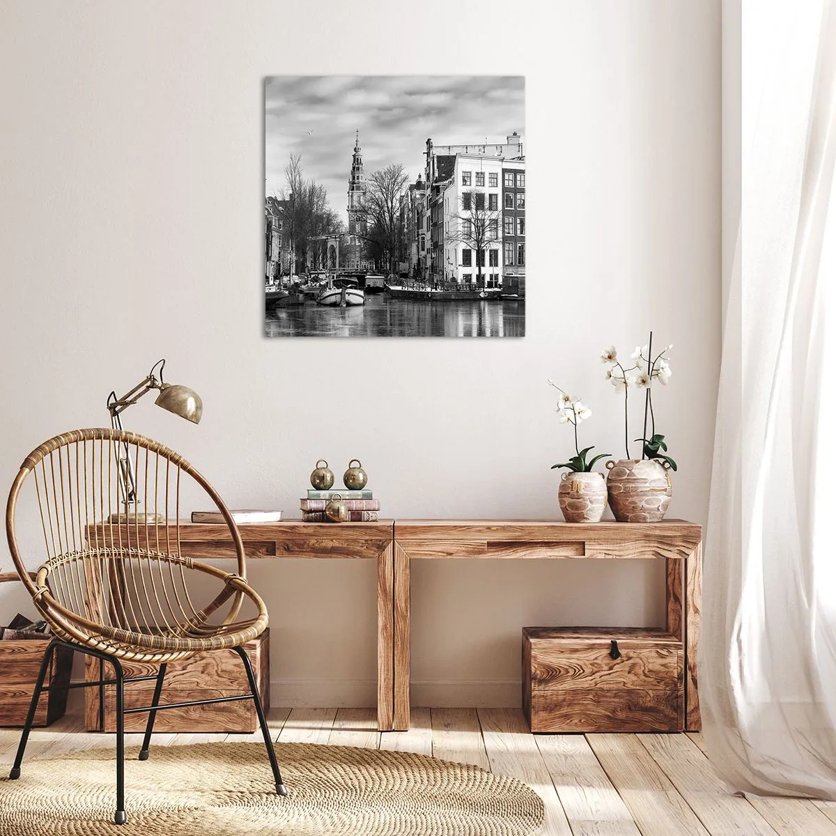 Impression sur toile - Image sur toile - Climat d'Amsterdam - 70x70 cm