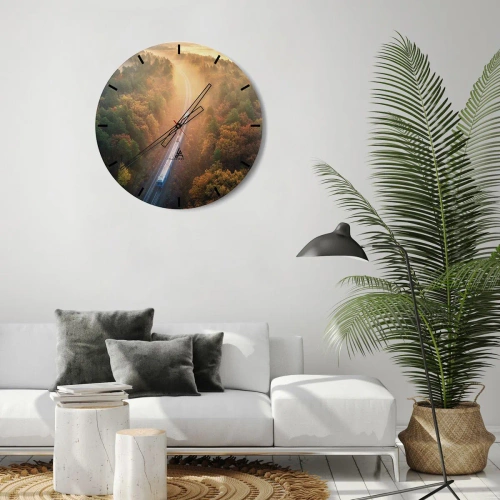 Horloge murale - Pendule murale - Voyage printannier - 40x40 cm