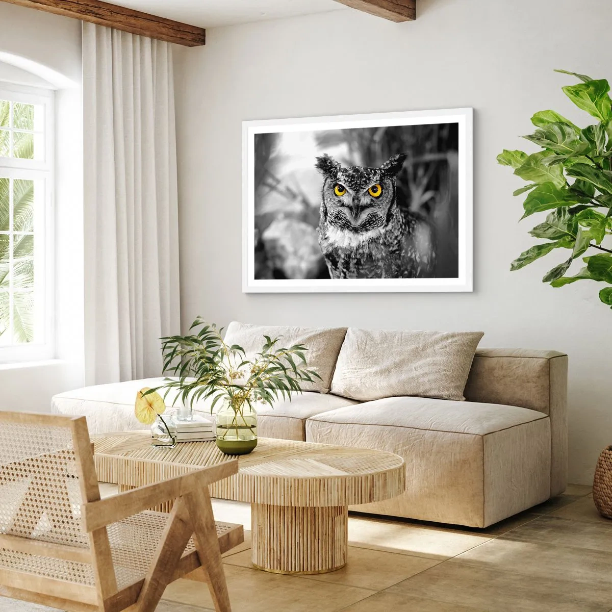 Affiche dans un cadre blanc - Poster - Rien ne se cachera - 100x70 cm