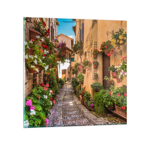 Impression sur verre - Image sur verre - Ruelle italienne - 50x50 cm