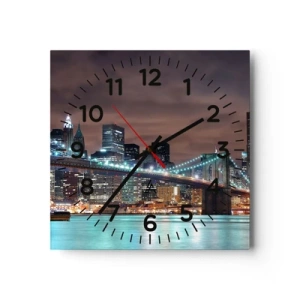 Horloge murale - Pendule murale - Lumières des grandes villes - 30x30 cm