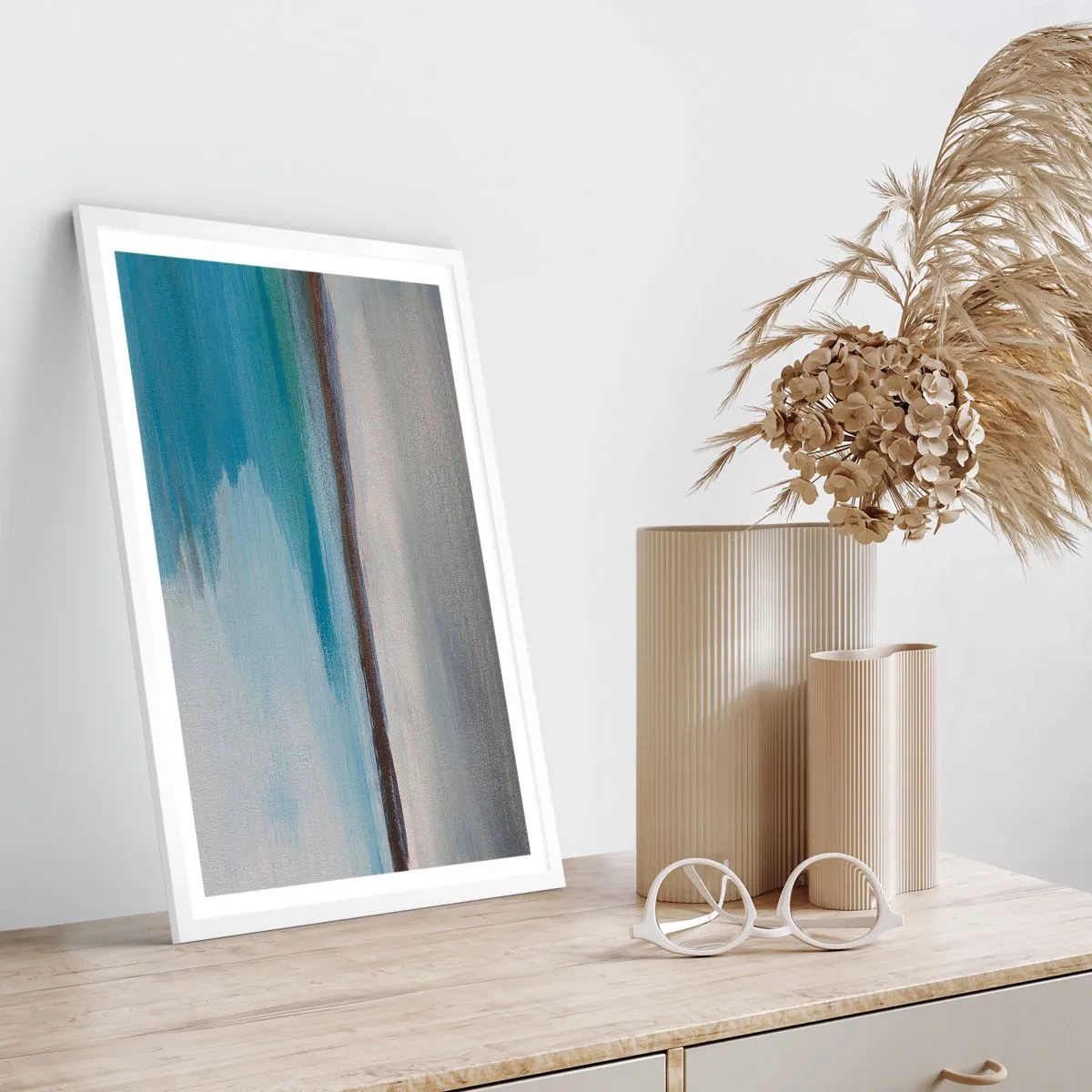 Affiche dans un cadre blanc - Poster - Paysage horizontal - 70x100 cm