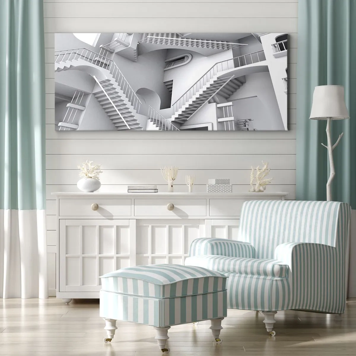 Impression sur toile - Image sur toile - Paradoxes spatiaux - 100x40 cm