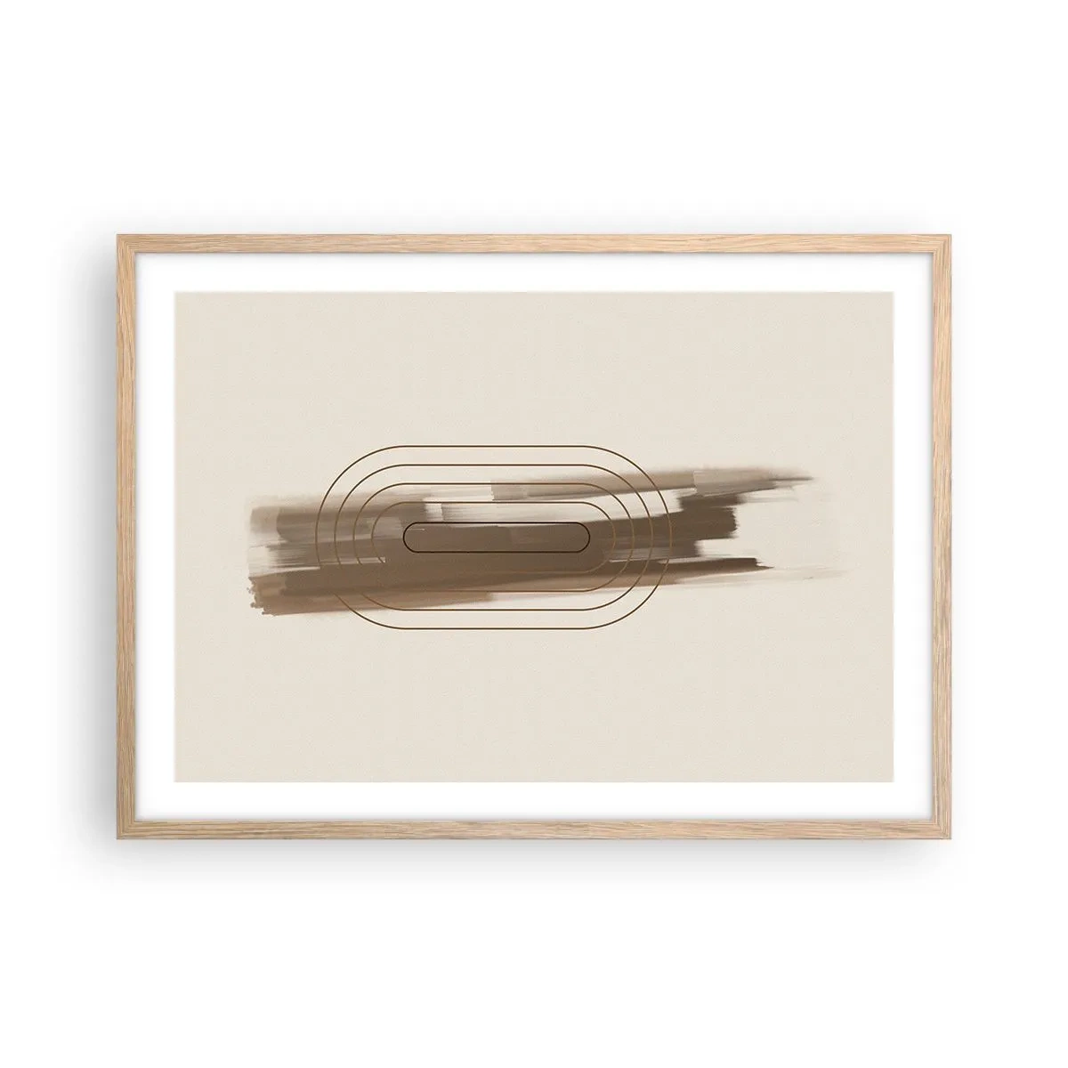 Affiche dans un chêne clair - Poster - Parfum de gris - 70x50 cm