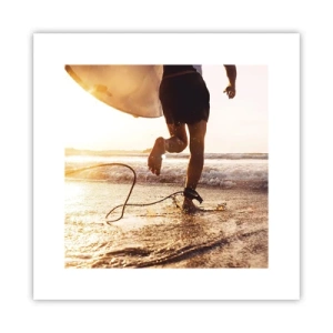 Affiche - Poster - A la rencontre des vagues - 30x30 cm