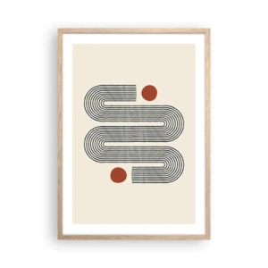 Affiche dans un chêne clair - Poster - Du début à la fin - 50x70 cm