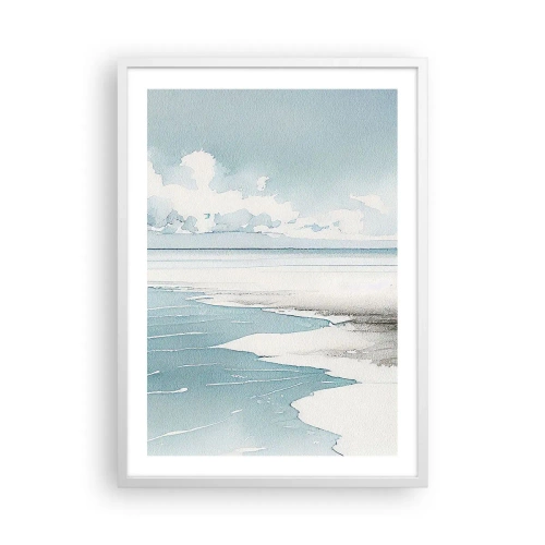 Affiche dans un cadre blanc - Poster - Marée douce - 50x70 cm