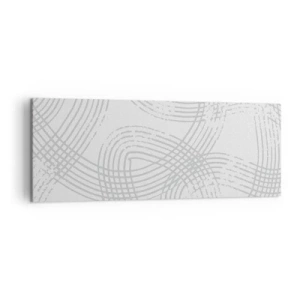 Impression sur toile - Image sur toile - Un motif subtil avec des lignes entrelacées dans des tons clairs - 140x50cm - Il n'y a pas de chemin droit - Décoration murale moderne pour le salon et la chambre ARTTOR