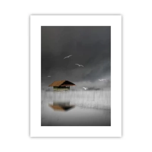 Affiche - Poster - A l'abri de la pluie - 30x40 cm