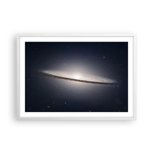 Affiche dans un cadre blanc - Poster - Il y a bien longtemps, dans une galaxie très lointaine… - 70x50 cm