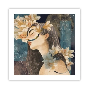 Affiche - Poster - Conte de fée sur la princesse lilas - 50x50 cm