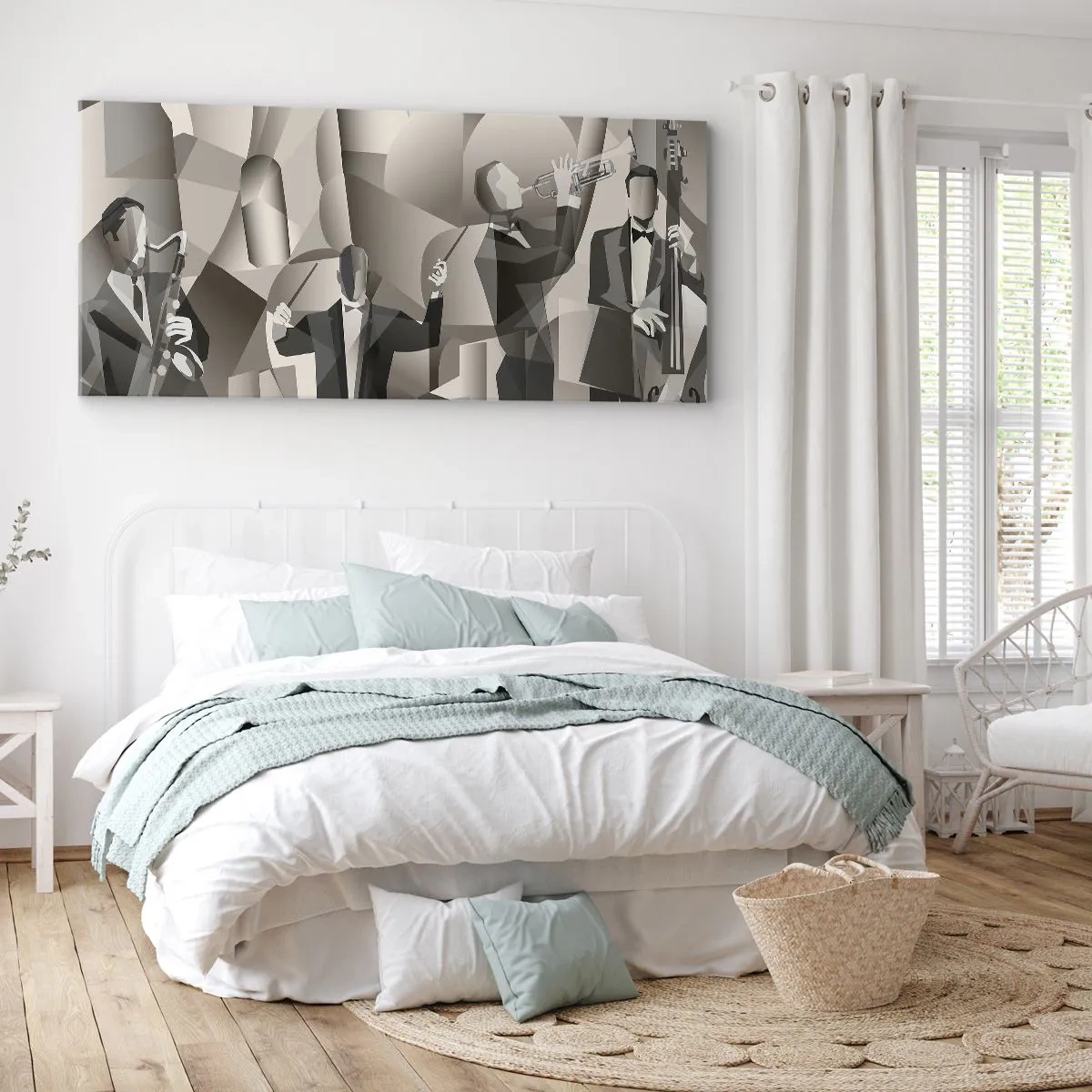 Impression sur toile - Image sur toile - Dans l'espace des sons - 90x30 cm