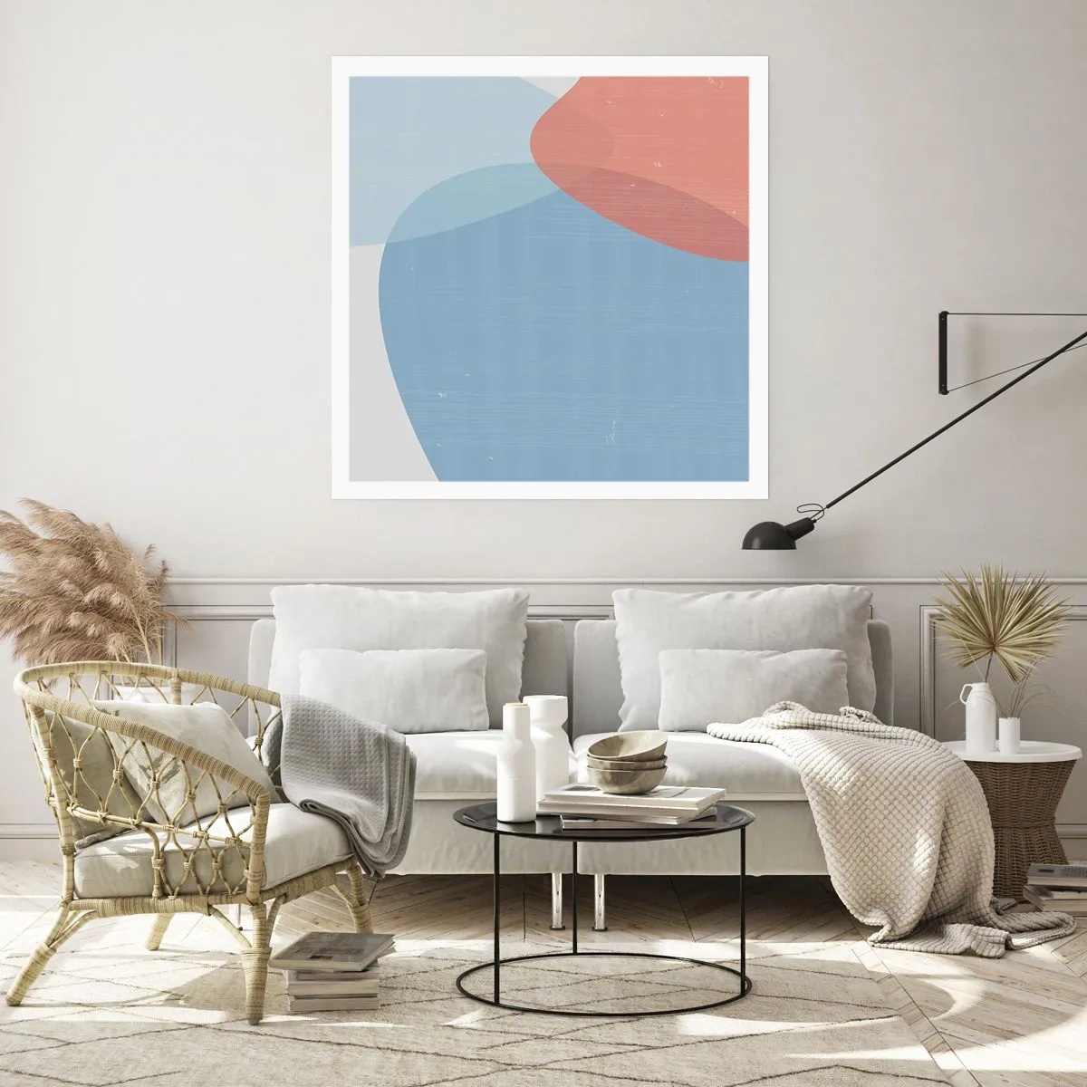 Affiche - Poster - Relations pastel - 30x30 cm