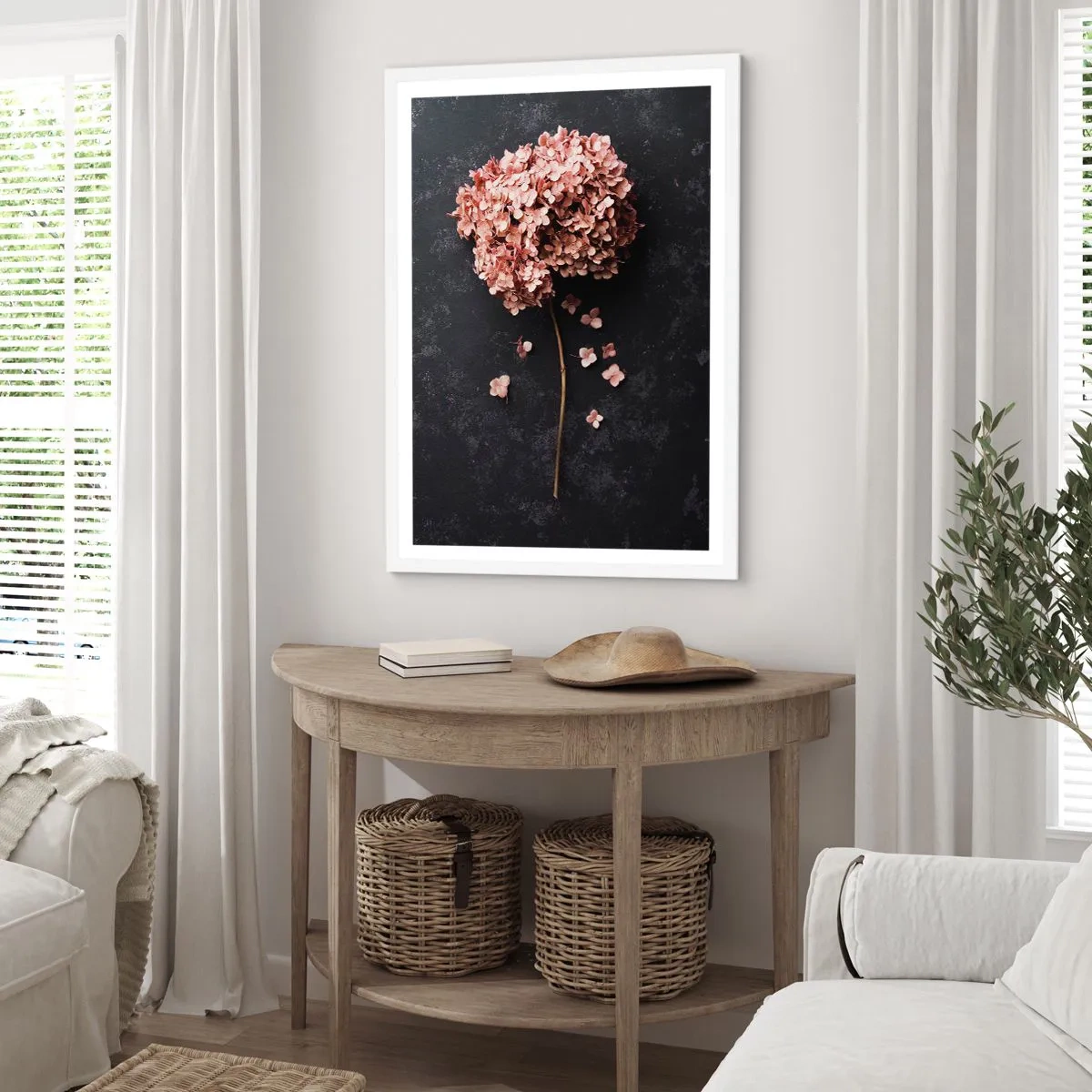 Affiche dans un cadre blanc - Poster - Un signe vraiment romantique - 70x100 cm