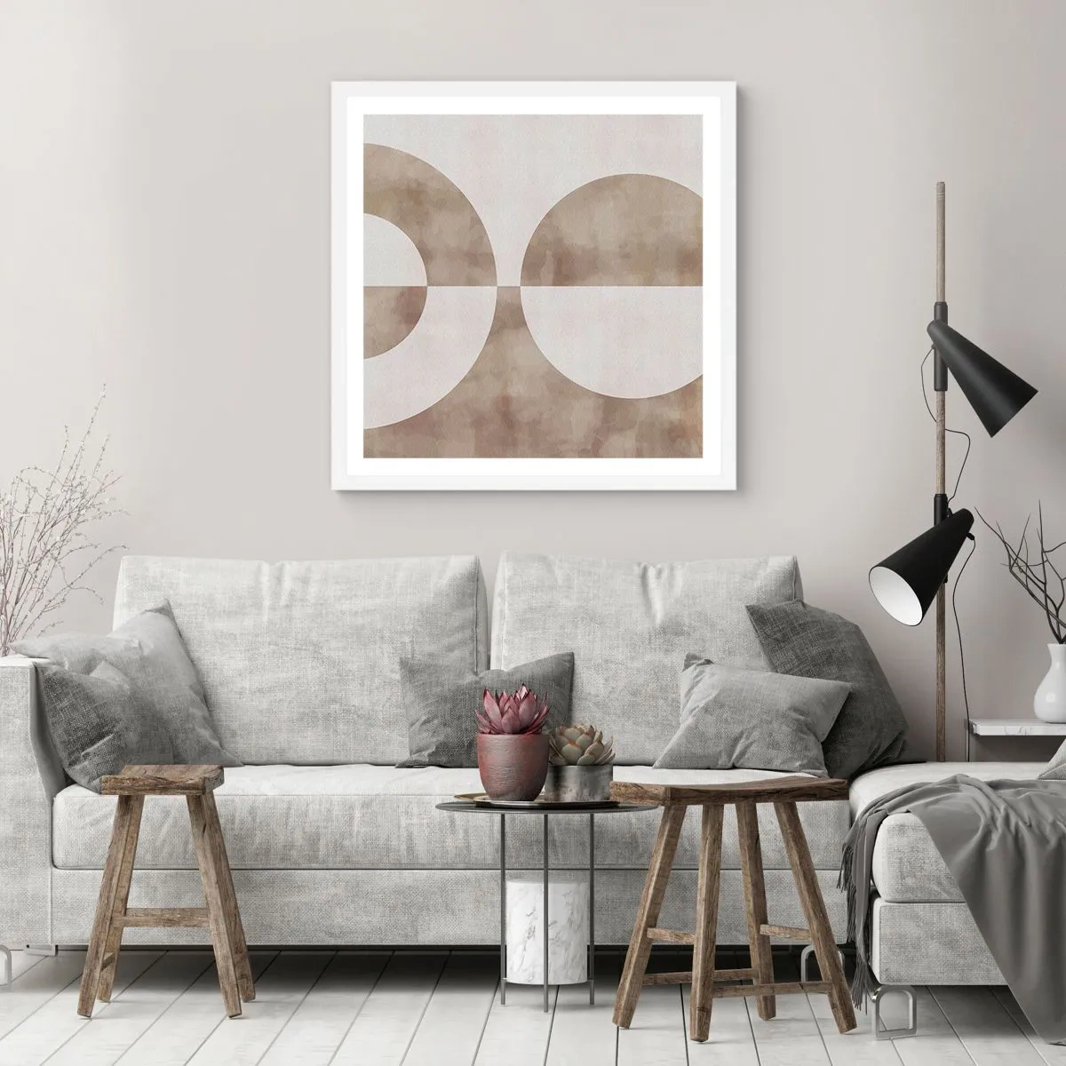 Affiche dans un cadre blanc - Poster - Similitudes et différences - 40x40 cm