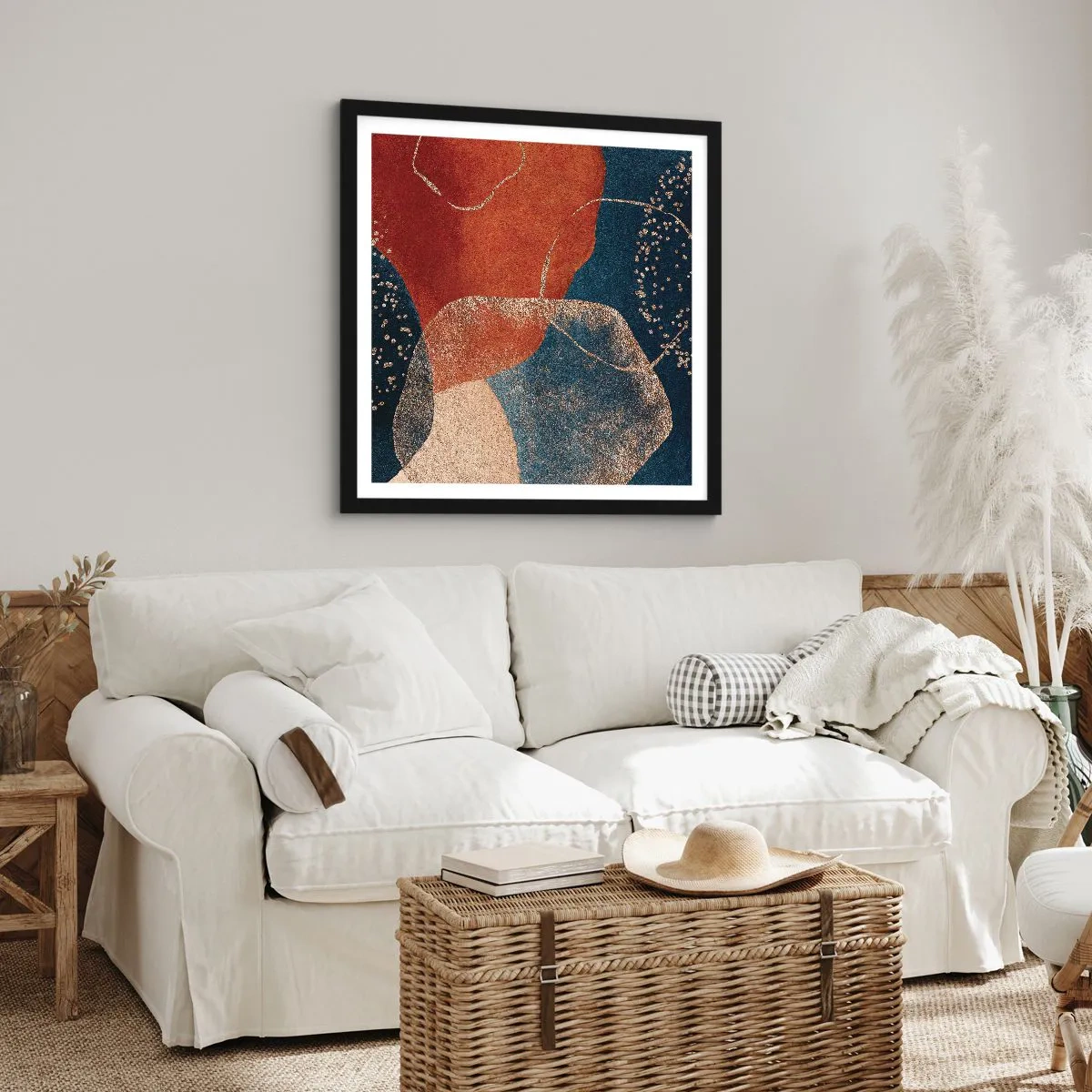 Affiche dans un cadre noir - Poster - La légèreté de l'être - 40x40 cm